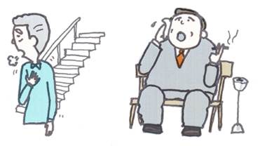 痩せている人と太っている人